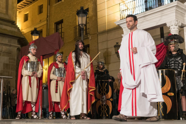 Fotos de la Escenificación de La Pasión Viviente de Jesús en Tudela, el 5 de abril de 2023.