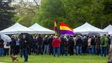 Fotos del homenaje en Pamplona a los navarros asesinados tras el golpe de Estado de 1936