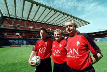 Fotos de la trayectoria de Patxi Izco como presidente de Osasuna. /