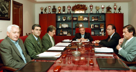 Fotos de la trayectoria de Patxi Izco como presidente de Osasuna. /