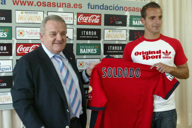 Fotos de la trayectoria de Patxi Izco como presidente de Osasuna. /