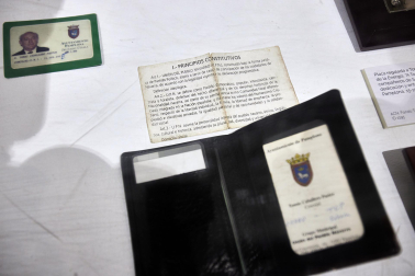 Imagen de la inauguración de la exposición ‘Tomás Caballero. Vida y asesinato’, en el Palacio del Condestable de Pamplona.