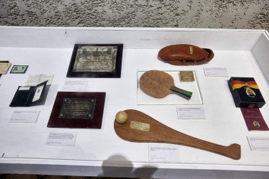 Imagen de la inauguración de la exposición ‘Tomás Caballero. Vida y asesinato’, en el Palacio del Condestable de Pamplona.