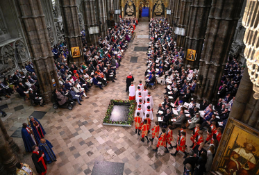 Fotos de la coronación en la Abadía de Westminster de los reyes del Reino Unido, Carlos III y Camila, un ritual milenario que se celebra por primera vez en el siglo XXI.