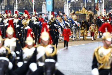 Fotos de la coronación en la Abadía de Westminster de los reyes del Reino Unido, Carlos III y Camila, un ritual milenario que se celebra por primera vez en el siglo XXI.