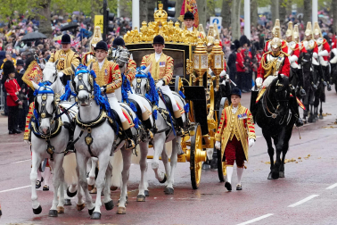 Fotos de la coronación en la Abadía de Westminster de los reyes del Reino Unido, Carlos III y Camila, un ritual milenario que se celebra por primera vez en el siglo XXI.