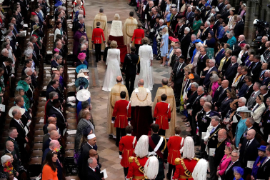 Fotos de la coronación en la Abadía de Westminster de los reyes del Reino Unido, Carlos III y Camila, un ritual milenario que se celebra por primera vez en el siglo XXI.