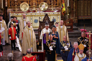 Fotos de la coronación en la Abadía de Westminster de los reyes del Reino Unido, Carlos III y Camila, un ritual milenario que se celebra por primera vez en el siglo XXI.