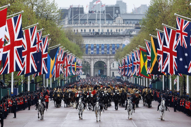 Fotos de la coronación en la Abadía de Westminster de los reyes del Reino Unido, Carlos III y Camila, un ritual milenario que se celebra por primera vez en el siglo XXI.
