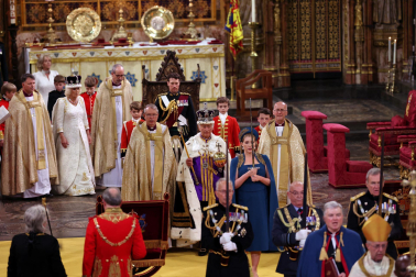 Fotos de la coronación en la Abadía de Westminster de los reyes del Reino Unido, Carlos III y Camila, un ritual milenario que se celebra por primera vez en el siglo XXI.