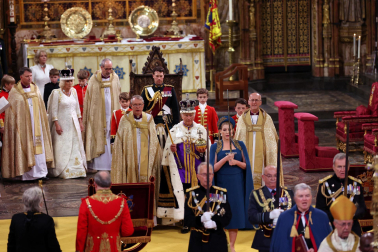 Fotos de la coronación en la Abadía de Westminster de los reyes del Reino Unido, Carlos III y Camila, un ritual milenario que se celebra por primera vez en el siglo XXI.
