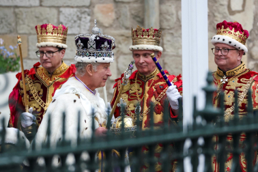 Fotos de la coronación en la Abadía de Westminster de los reyes del Reino Unido, Carlos III y Camila, un ritual milenario que se celebra por primera vez en el siglo XXI.