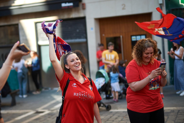 Fotos del ambiente en lo Viejo de Pamplona horas antes del partido.