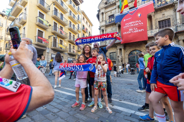 Fotos del ambiente en Pamplona por el partido de final de Copa.