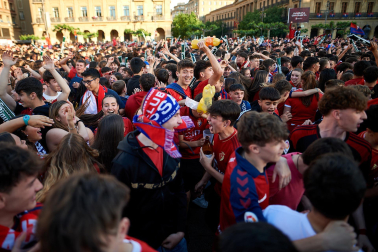 Fotos del ambiente en Pamplona por el partido de final de Copa.