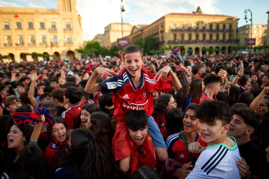 Fotos del ambiente en Pamplona por el partido de final de Copa.