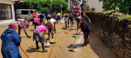 Afecciones de las lluvias en Bera.