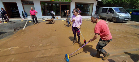 Afecciones de las lluvias en Bera.