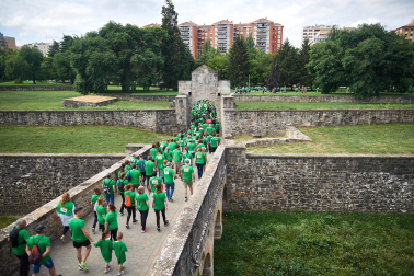 Fotos de la novena marcha solidaria contra el cáncer en Pamplona./