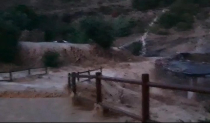 Vídeo con riada en el barranco de Rocaforte