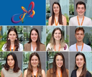 De arriba abajo y de izda. a dcha., Andrea Aldaz, Iker Aldasoro, Tanya Andreeva, Patricia Asurmendi, Edurne Azcona, Alejandro Barberena, Daniela Betancurt, Elena Chocarro, Ariane Echenique y Saioa Erro.
