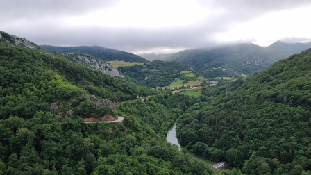 Río Irati y Aribe, desde el Mirador de Ariztokia. /