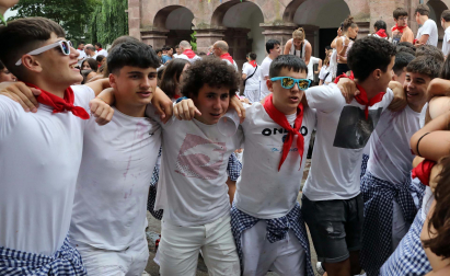 Cohete del inicio de las fiestas 2023 en Santesteban