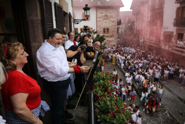 Cohete del inicio de las fiestas 2023 en Santesteban