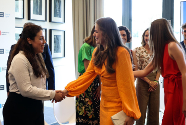 Leonor y Sofía, en el acto organizado por la Fundación Princesa de Girona