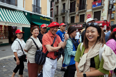 Fotos del ambiente en Pamplona el 5 de julio./