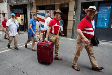 Fotos del ambiente en Pamplona el 5 de julio./