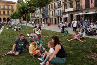 Fotos del ambiente en Pamplona el 5 de julio./