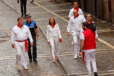 Primer encierro de San Fermín en el tramo de Estafeta