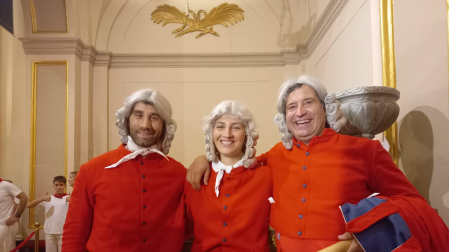 Miren Goñi, con Manuel y Pope Goñi