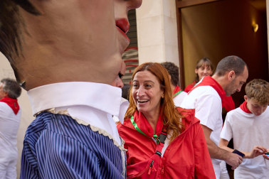 Foto de la comparsa de gigantes y cabezudos de San Fermín este viernes 7 de julio de 2023./