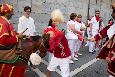 Foto de la comparsa de gigantes y cabezudos de San Fermín este viernes 7 de julio de 2023./