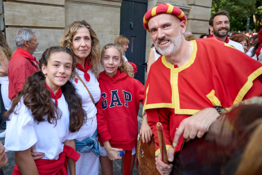 Foto de la comparsa de gigantes y cabezudos de San Fermín este viernes 7 de julio de 2023./