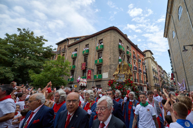 Foto de la comparsa de gigantes y cabezudos de San Fermín este viernes 7 de julio de 2023./