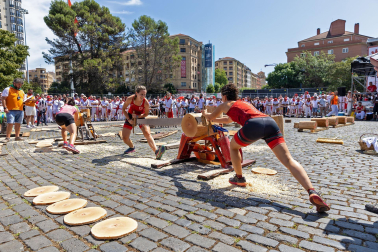 Fotos de la primera jornada de Herri Kirolak de los Sanfermines 2023.