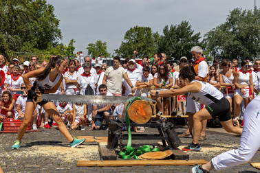 Fotos de la primera jornada de Herri Kirolak de los Sanfermines 2023.