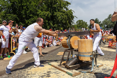 Fotos de la primera jornada de Herri Kirolak de los Sanfermines 2023.