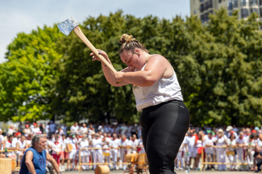 Fotos de la primera jornada de Herri Kirolak de los Sanfermines 2023.
