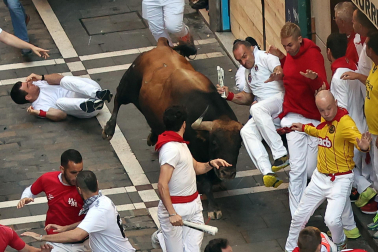 Cuarto encierro de San Fermín.