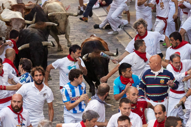 Plaza del Ayuntamiento, cuarto encierro.