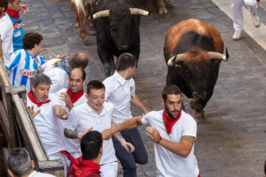 Plaza del Ayuntamiento, cuarto encierro.