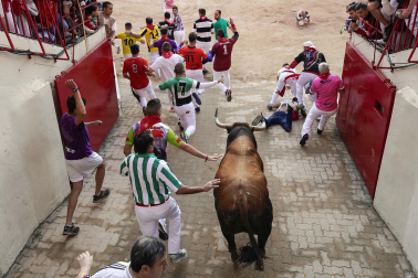 Entrada a la Plaza de Toros, cuarto encierro.