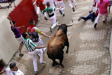 Entrada a la Plaza de Toros, cuarto encierro.