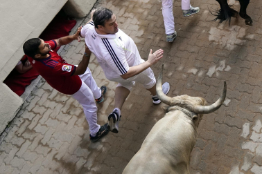 Entrada a la Plaza de Toros, cuarto encierro.