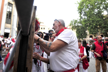 Imágenes del cuarto encierro de San Fermín 2023.