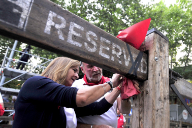 Imágenes del cuarto encierro de San Fermín 2023.